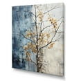 thumbnail image 2 of Designart "Minimalistic Granite-Colored Grape Leaves I" Leaves Wall Art Living Room, 2 of 7