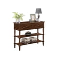 thumbnail image 2 of Pemberly Row Farmhouse 2 Drawer Console Table Espresso Wood Finish, 2 of 6