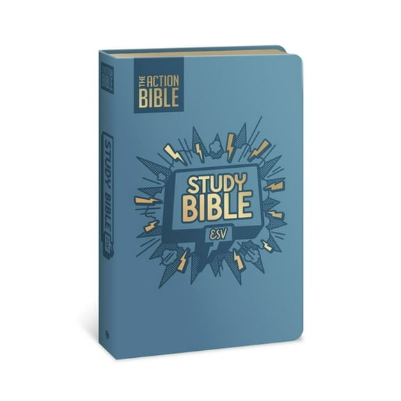 Action Bible The Action Bible Study Bible Esv, Leathersoft, Blue, Full Color, (Hardcover)