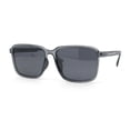 thumbnail image 2 of Polarized Rectangular Mens Gentlemanly Simple Frost Plastic Sunglasses Slate - Black, 2 of 4