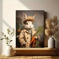thumbnail image 6 of UXIEQU Vintage Rabbit Portrait Oil Canvas Art 15.75x11.81 Inches, 6 of 8