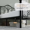 thumbnail image 5 of Sha Cerlin Twin Size Metal Platform Bed Frame with Victorian Vintage Butterfly Headboard&Footboard, Black, 5 of 8