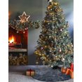 thumbnail image 3 of Grey Ombre Christmas Tree Skirt 48 Inches Large Christmas Skirt Tree, Modern Yellow Lines Abstract Art Aesthetics Tree Skirt Christmas Decorations for Fireplace Party Holidays Indoor Outdoor, 3 of 7
