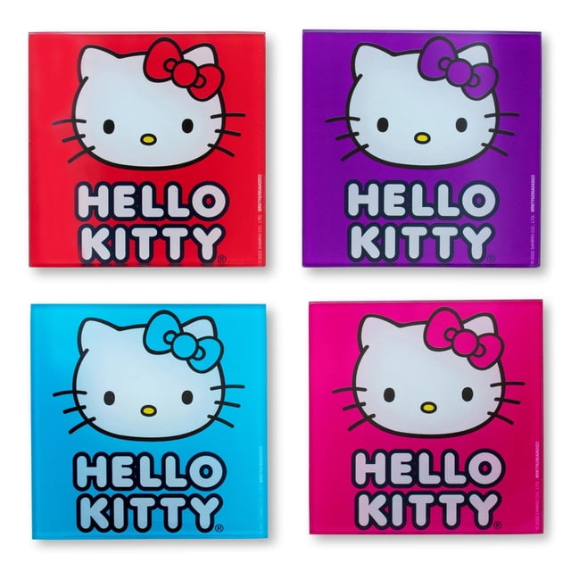 Set posavasos Sanrio Hello Kitty Colors Glass 4 unidades