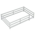 thumbnail image 6 of Jopath Twin Size Floor Bed, Montessori Floor Bed with Fence, Wood Montessori Floor Bed for Kids Girls Boys (Gray), 6 of 9