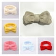 thumbnail image 6 of Walbest Microfiber Bowtie Headband Facial Makeup Headband Cosmetic Bowknot Hairlace, Wash Spa Yoga Sports Shower Adjustable Elastic Hair Band for Girls and Women Watermelon Red, 6 of 7