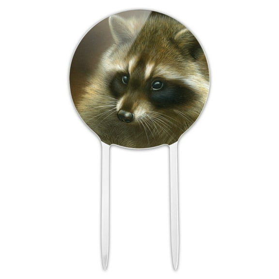 Acrylic Raccoon Masked Bandit Cake Topper Party Decoration for Wedding Anniversary Birthday Graduation