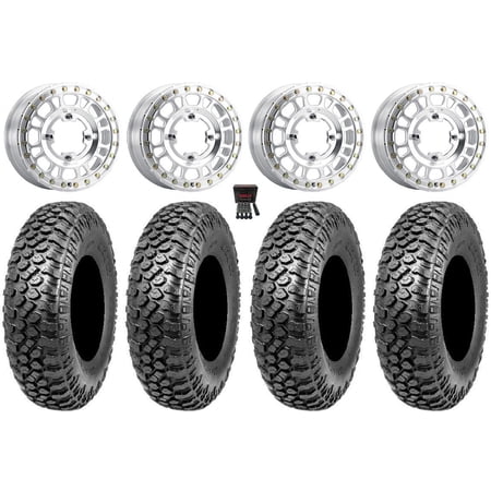 Method 412 15×6 Wheels Raw (5+1) 32 RAZR XT Tires Can-Am Commander Maverick Renegade Outlander Defender