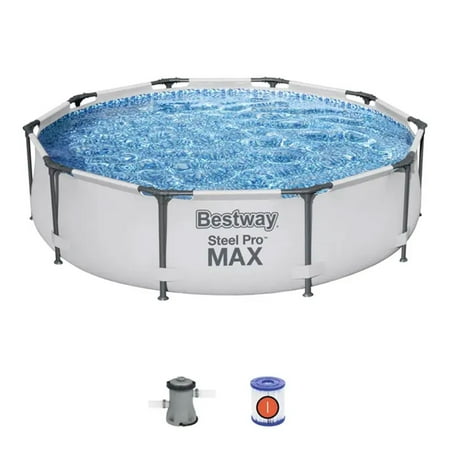 UPC 821808564071 product image for Bestway Steel Pro MAX 10 x30  Above Ground Outdoor Swimming Pool with Pump Metal | upcitemdb.com