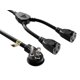 thumbnail image 1 of Cable Leader Cable Divisor De Extensión De Alimentación De Perfil Ultrabajo De 14 Pulgadas 16 Awg 2 Nema 5-15R A 1 Nema 5-15P, 1 of 1