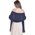 thumbnail image 5 of Elegantes vestidos de noche con chal de novia - Chal de boda de gasa suave para mujer - Cubrevestido fluido, 5 of 5