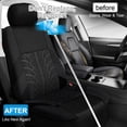 thumbnail image 3 of FLORAY 9-Piece Car Seat Covers Full Set - Airbag Safe, Thickened Quilted Cloth, Machine Washable - Universal Fit for Cars, SUVs & Trucks (Solid Rear Bench), Black, 3 of 8