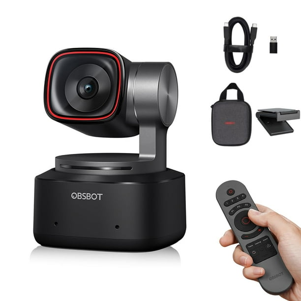 Cámara web OBSBOT Tiny 2 PTZ 4K 1/1.5 CMOS USB 3.0 con tecnología de inteligencia artificial