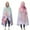 Delicate Floral Watercolor, variant on Wearable Blanket,Blue Tie Dye Spiral Pattern Hooded Wearable Flannel Blanket for Adults & Teens,Winter Poncho Shawl Wrap Cape Cozy Anti-Pill,60"x80"