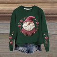 thumbnail image 3 of Zhanying Christmas Chandails de Noël à Enfiler Motif Festif Argent Chandail de Détente pour Femmes Rouge Col Rond Sweater, 3 of 5
