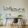 thumbnail image 2 of Barn Prints Farmhouse Old Barn Wall Art Handpainted Barn Painting Barn and Flowers Wall Decor Rustic Bedroom Wall Decor Farmhouse Barn Windmills Art for Bedroom Living Room Framed 12"x 16"x3Pcs, 2 of 8