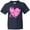Navy, variant on Inktastic Breast Cancer Awareness Pink Ribbon Around Heart Youth T-Shirt