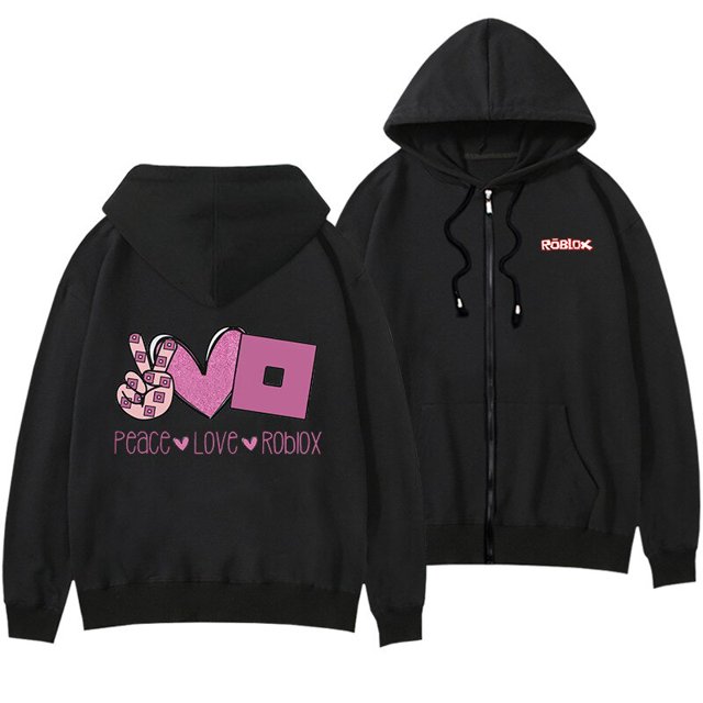 Virtual world-Sudadera con capucha para hombre y mujer, ropa informal, chaqueta con cremallera, ROBLOX, juego de animación, primavera y otoño