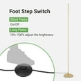 thumbnail image 2 of DEWENWILS 57.5" LED Corner Floor Lamps for Living Room Set of 2, Dimmable Standing Lamps for Bedroom, Office, 3000K, Gold, 2 of 8