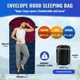 thumbnail image 2 of 0 Degree Sleeping Bag Cotton Flannel Winter Cold Weather for Adults XXL Sleeping Bag 4 Season Big and Tall with Pillow Compression Sack, 2 of 7