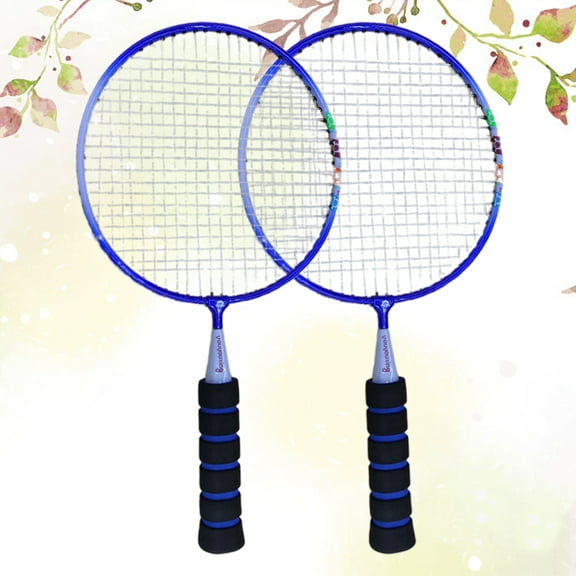 NICEXMAS 1Pair Blue Badminton Racket Made of Durable Alloy and Nylon for Outdoor Sports