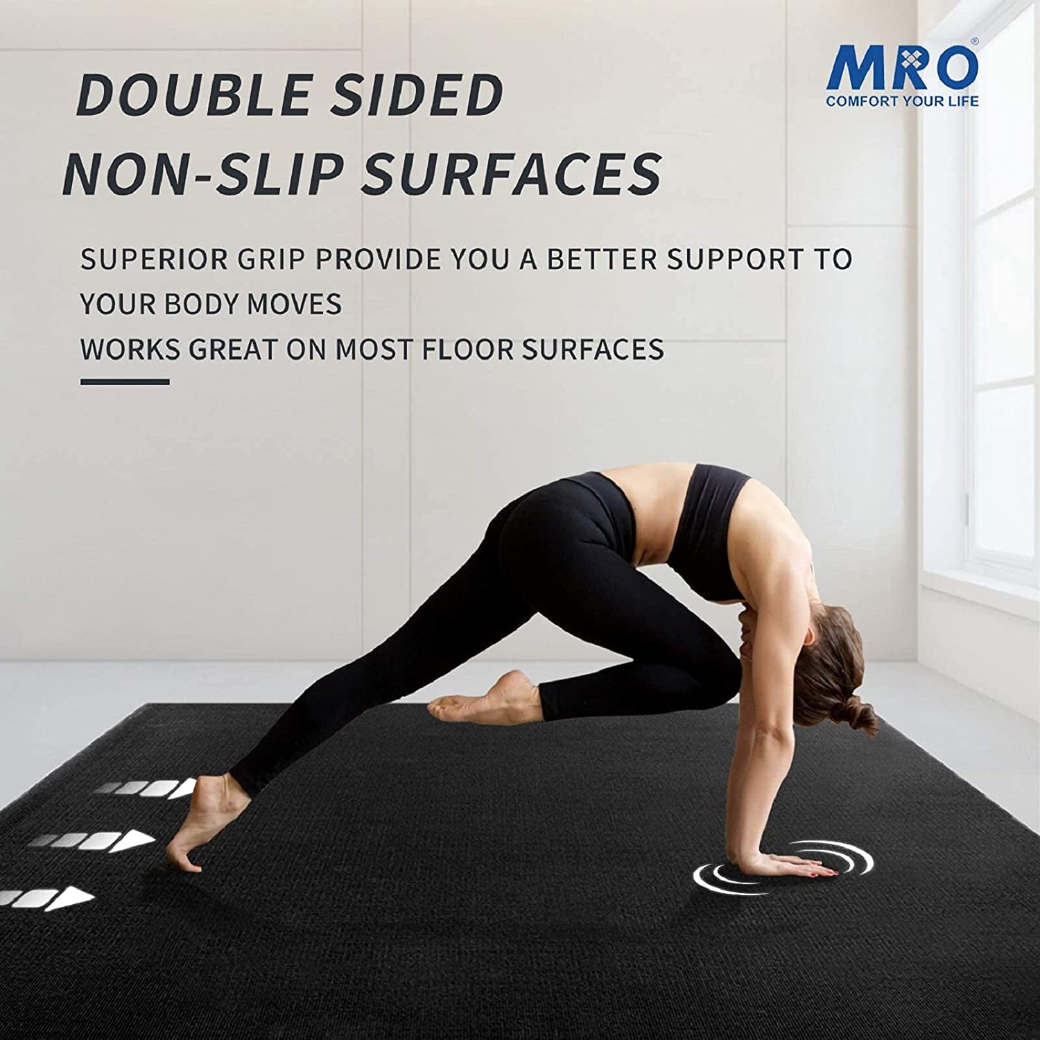 Hhhc Premium Large Yoga Mat 7 x5 x9mm Extra Thick Comfortable Barefoot Exercise Mat Non Slip Eco Friendly Workout Mats And Home Gym Flooring Cardio