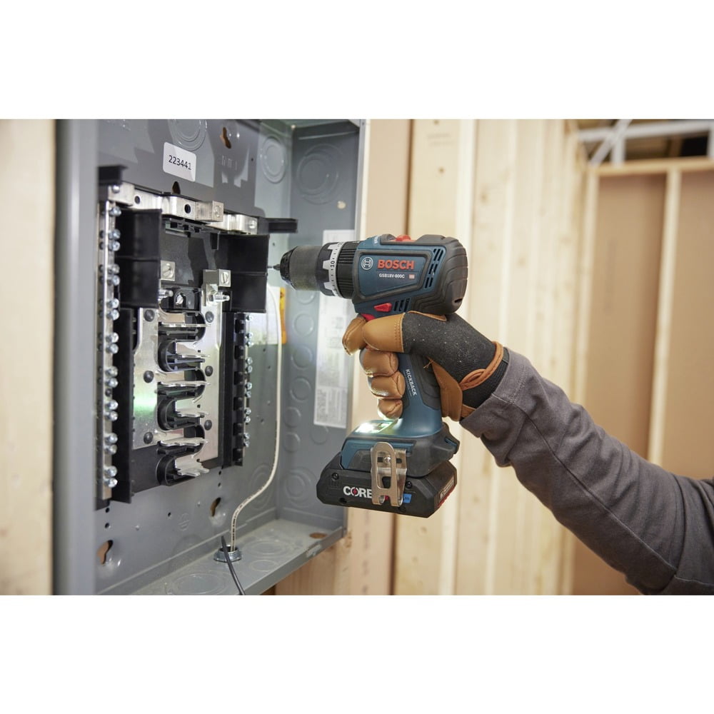 Restored Bosch GSB18V-800CB14-RT 18V Brushless Lithium-Ion 1/2 in. Cordless Connected-Ready Hammer Drill Driver Kit (4 Ah) (Refurbished)