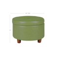 thumbnail image 2 of HomePop Grand Pouf de Rangement en Similicuir, Vert a, 2 of 5