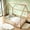 Natural, variant on AUU Full Size Solid Pine Floor Bed with House-Shaped Roof Frame & Safety Guardrails – Low-Profile Enclosed Bed for Bedroom or Guest Room