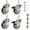 2 Inch, variant on 2 Inch Threaded Stem Caster Wheels, Metric M10 x 25MM Swivel Screw Set of 4 | Silent Bearing Rolling, Small Rubber  Casters for Wire Shelving, Carts, Furniture, 264 lb Capacity, 2 with Brakes