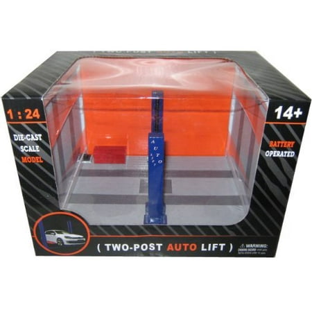 Battery Operated Two Post Auto Lift For 1/24 Scale Diecast Model Cars
