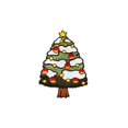 thumbnail image 2 of Un juego de 15 pegatinas de tela para árboles de Navidad, ropa festiva, apliques de tela bordados, pegatinas de muñeco de nieve, 2 of 4