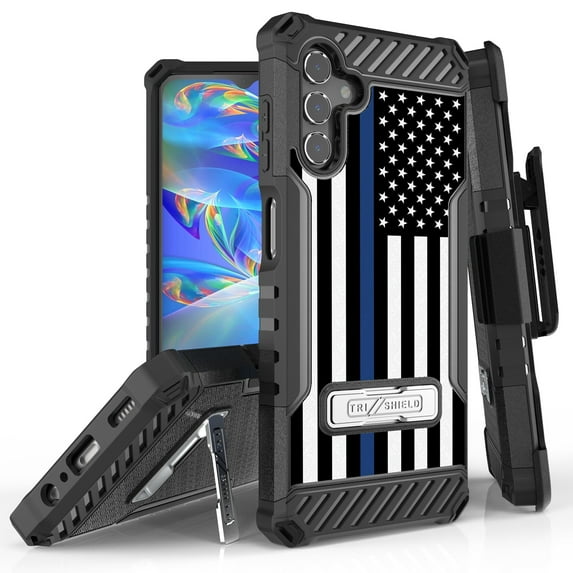 Tri Shield Rugged Cover + Hoslter Designed For Samsung Galaxy A13 5G Case Black/Black