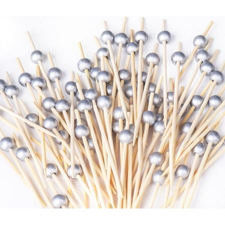

120PCS Cocktail Picks Fancy Cocktail Toothpicks for Appetizers Picks Bamboo Cocktail Skewers for Appetizers Wedding Pa
