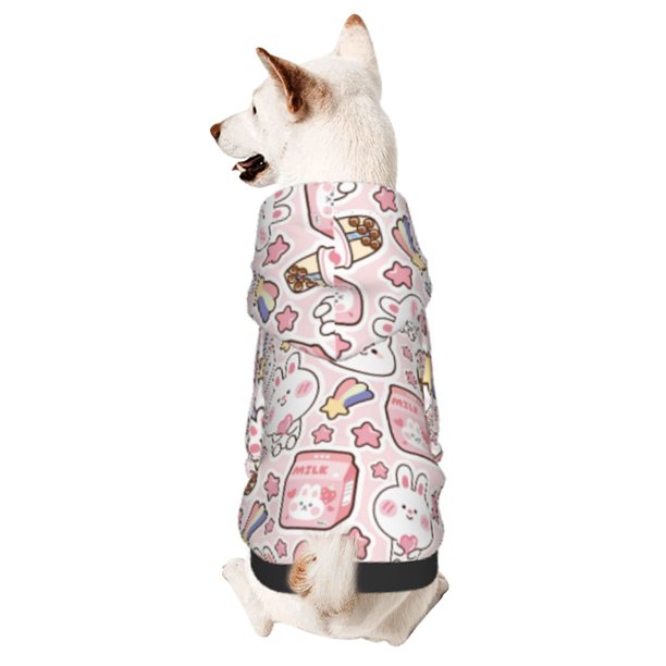 Balery Cute Rabbit Sudadera con Capucha para Perros Pequeños – Ropa para Mascotas, Disfraz para Perros y Gatos, Ideal para Fiestas y Cosplay-X-Large