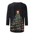 thumbnail image 4 of Christmas Tops for Women Plus Size Tops 4X-5X 3/4 Sleeve Shirts Pack Plus Size Blouses 3X Hot Pink, 4 of 5