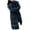 Black, variant on HAPIMO Women Long Quilted Coat Maxi Length Long Sleeve Puffer Jacket Solid Hooded Padded Coats Thick Warm Winter Outerwear Pockets Zipper Black L