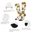 thumbnail image 3 of Naloa Honeycomb And Honey Thigh High Socks Extra Long Stretchy Sock Women Over Knee High Opaque Stocking Daily Wear, 3 of 6