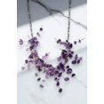 thumbnail image 6 of Gemstone Starlight Spray Statement Necklace - Amethyst, Malachite, Amazonite, 6 of 10