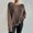 Coffee, variant on Fashion Women Long Sleeve Print Knitting Sweater Casual Tops Blouse