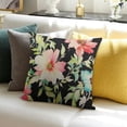 thumbnail image 3 of PRATYUS Square Cushion Cover Flowers Green Leafy Branch Home Sofa Couch Decor Set of 1 Pillow Covers 24x24in, 3 of 5