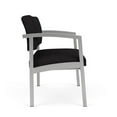 thumbnail image 4 of Lesro Lenox Steel Fabric Bariatric Waiting Room Guest Chair in Silver/Open House Black, 4 of 5