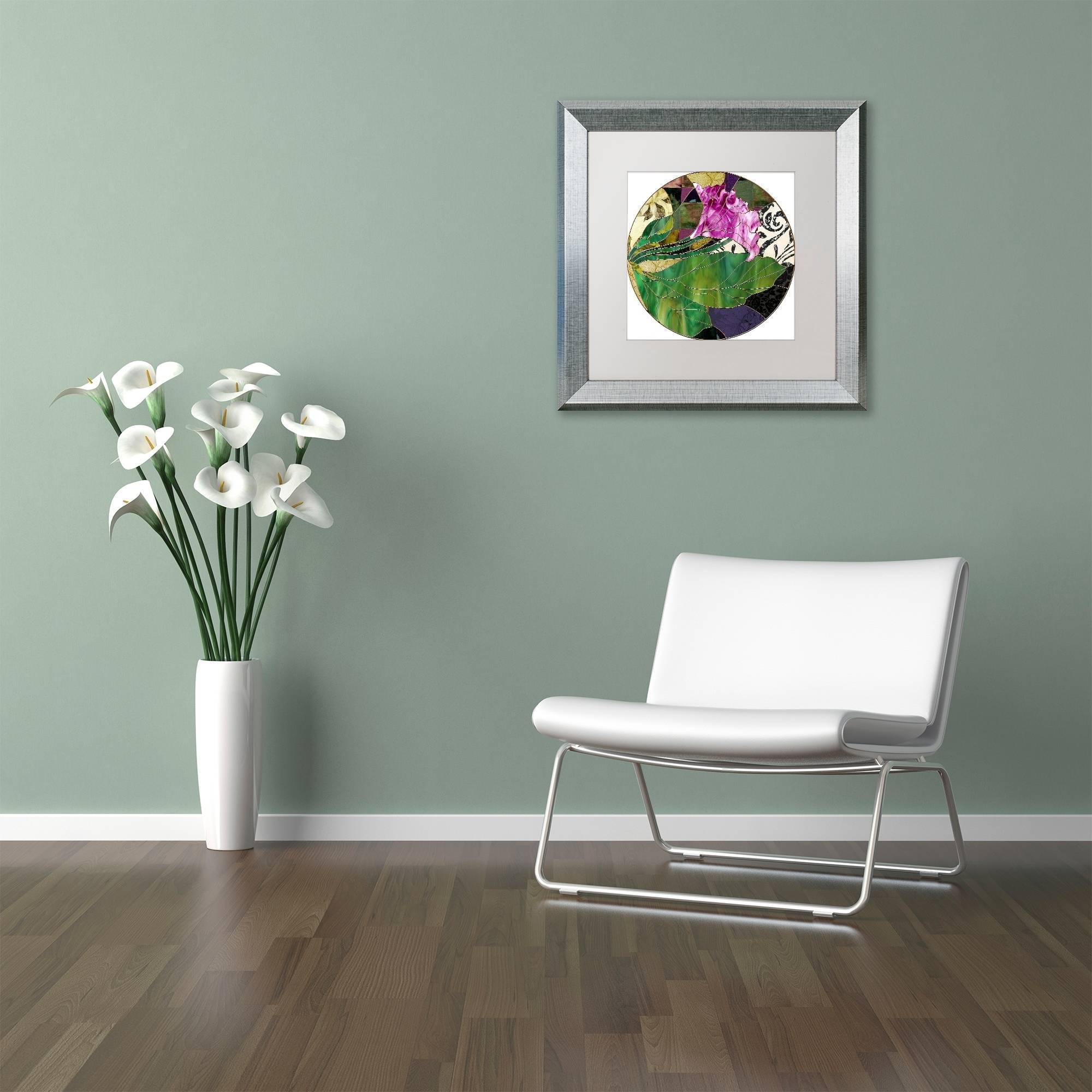 Trademark Fine Art "Glassberry I" Canvas Art by Color Bakery White Matte, Silver Frame