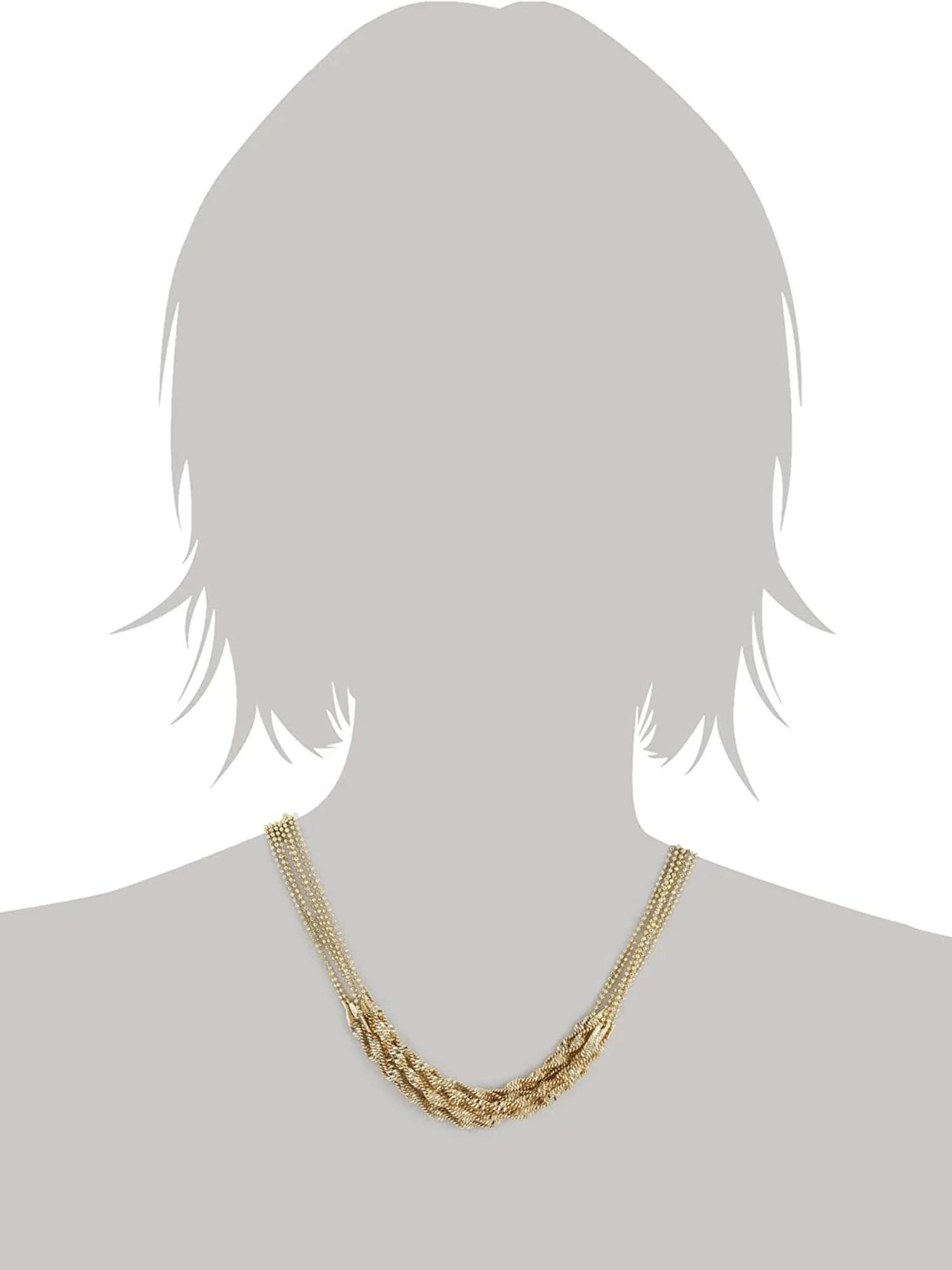 2028 Jewelry Multi Twist Chain Necklace 16 + 3 Extender