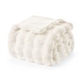 thumbnail image 3 of Amelie Home Faux Rabbit Fur Throw Blanket – Soft Plush Bubble Texture for Couch or Bed, 3 of 6