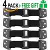 Furniture and TV Anti-Tip Straps (4-Pack) for Baby Proofing & Child Protection | Adjustable Wall Anchor Safety Kit | Secure Cabinets & Bookshelf from Falling-Black