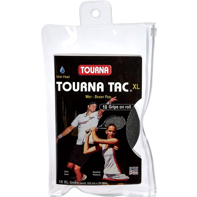Paquete de 10 Sobremanos XL Tourna Tac Negros para Tenis