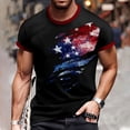 thumbnail image 5 of Men's Patriotic Cotton T-Shirt, Comfort-Fit Short Sleeve Top with Bold Independence Day Theme for Outdoor Events ,Royal Blue L, 5 of 5