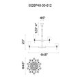 thumbnail image 5 of 5526P48-30-612-CWI Lighting-30 Light Chandelier with Pearl Black Finish, 5 of 5