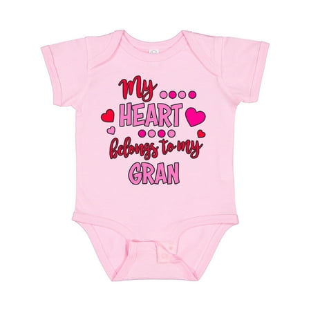 

Inktastic My Heart Belongs to My Gran Gift Baby Boy or Baby Girl Bodysuit